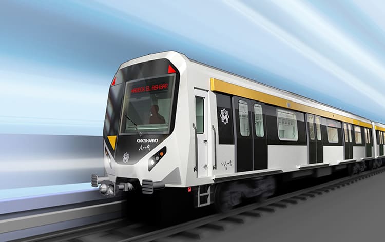 Mitsubishi and Kinki Sharyo train for Cairo Metro Line 4 Phase 1